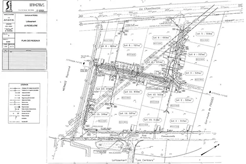 Plan du lotissement La Roselière Froges